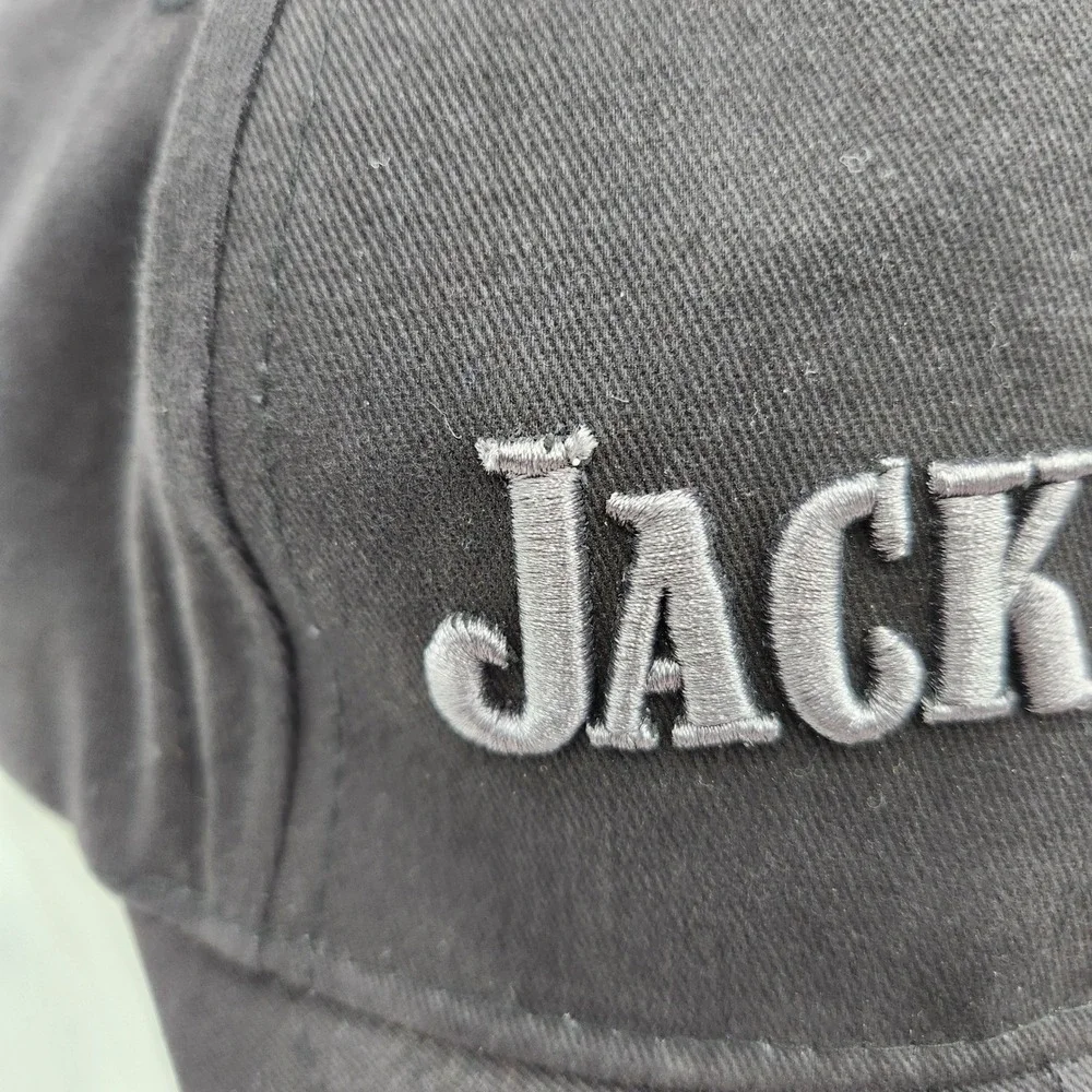Jack‎ Daniels Embroidered Black Cap One Size Fits All Cotton Adjustable Strap